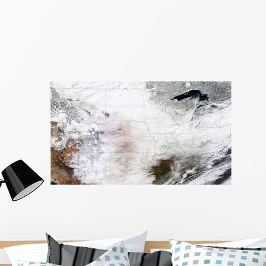 Satellite Massive Winter Storm Wall Decal Design 2