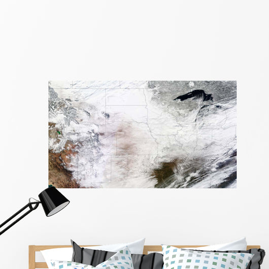 Satellite Massive Winter Storm Wall Decal Design 2