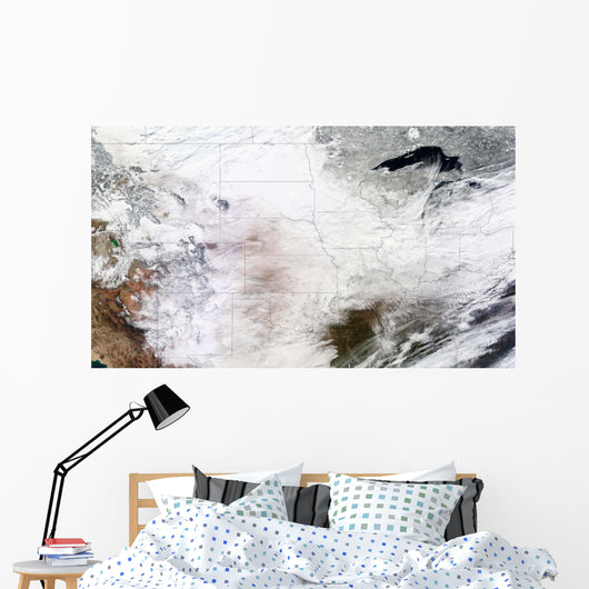 Satellite Massive Winter Storm Wall Decal Design 2