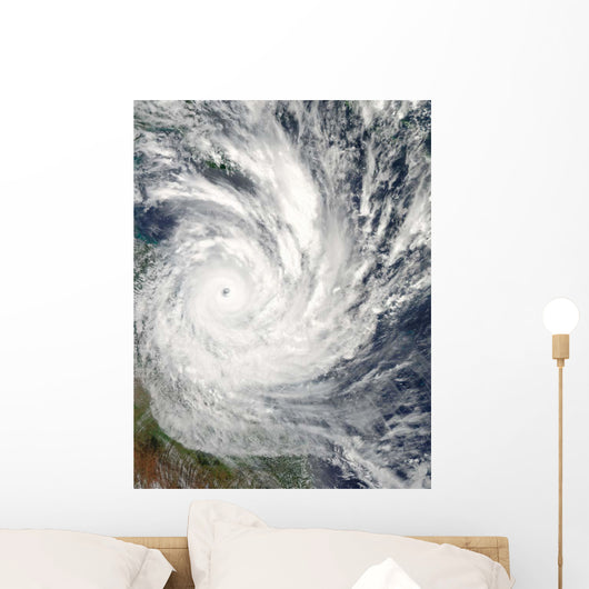 Tropical Cyclone Yasi over Wall Decal Design 2