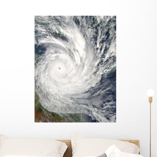 Tropical Cyclone Yasi over Wall Decal Design 2