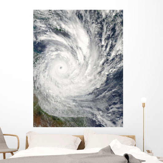 Tropical Cyclone Yasi over Wall Decal Design 2