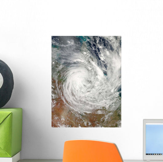 Tropical Cyclone Yasi over Wall Decal Design 1