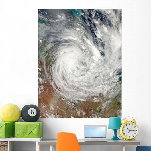 Tropical Cyclone Yasi over Wall Decal Design 1