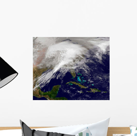 Satellite Massive Winter Storm Wall Decal Design 1