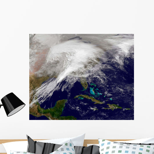 Satellite Massive Winter Storm Wall Decal Design 1