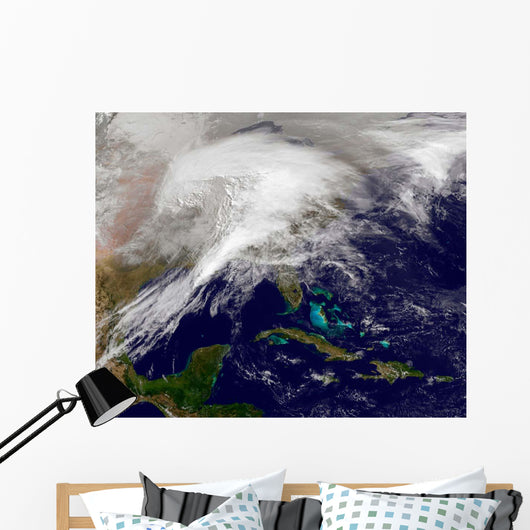 Satellite Massive Winter Storm Wall Decal Design 1