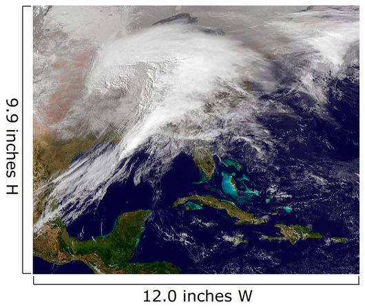 Satellite Massive Winter Storm Wall Decal Design 1