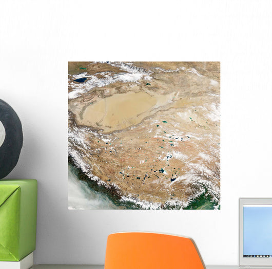 Satellite Tibetan Plateau Wall Decal