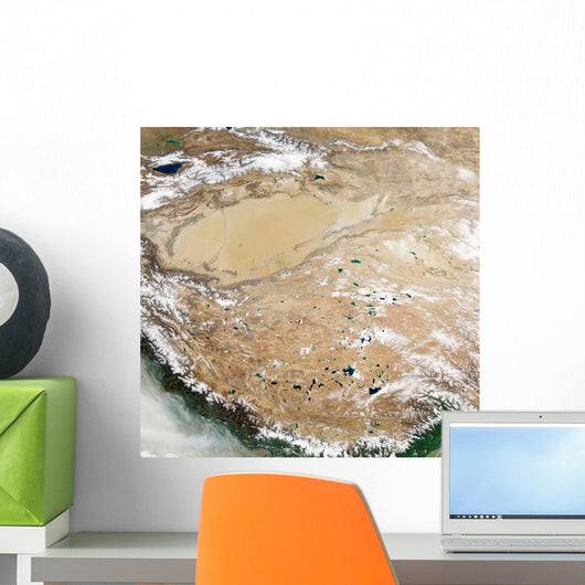 Satellite Tibetan Plateau Wall Decal