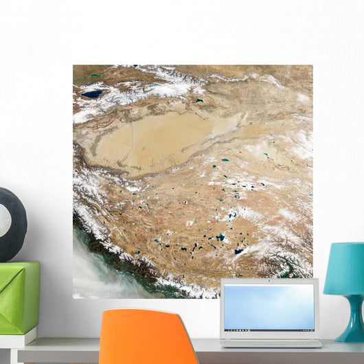 Satellite Tibetan Plateau Wall Decal