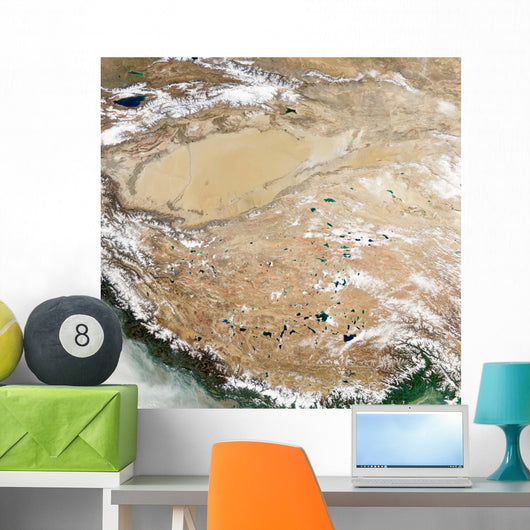 Satellite Tibetan Plateau Wall Decal