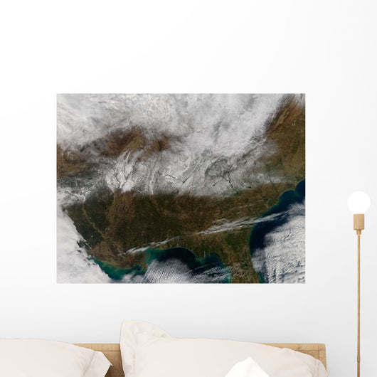 Snow Cover Stretching from Wall Decal Design 1