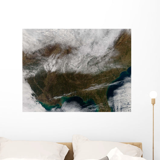 Snow Cover Stretching from Wall Decal Design 1