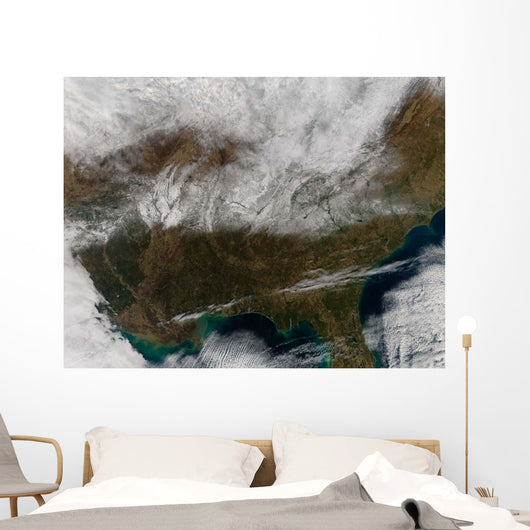 Snow Cover Stretching from Wall Decal Design 1