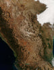 Satellite Landscape Central Mexico Wall Decal