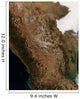Satellite Landscape Central Mexico Wall Decal