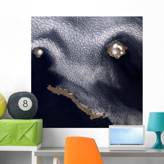 Satellite Image Semisopochnoi Island Wall Decal