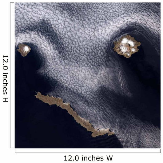 Satellite Image Semisopochnoi Island Wall Decal