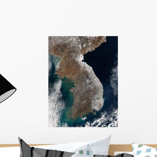 Satellite Snowfall along South Wall Decal