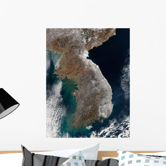 Satellite Snowfall along South Wall Decal