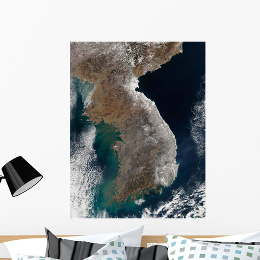 Satellite Snowfall along South Wall Decal