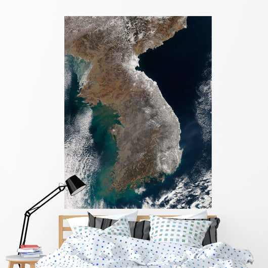 Satellite Snowfall along South Wall Decal
