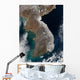 Satellite Snowfall along South Wall Decal