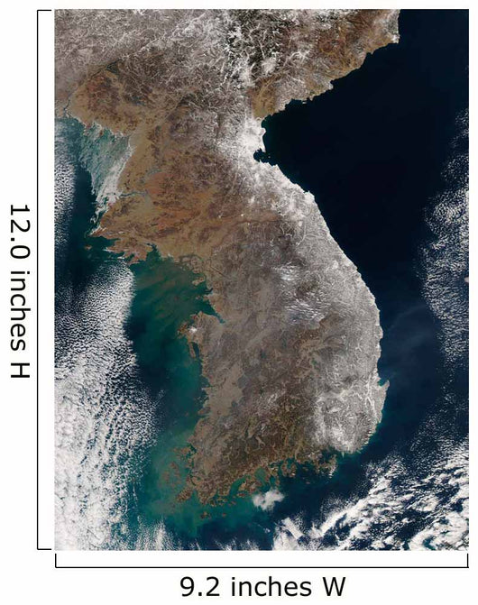Satellite Snowfall along South Wall Decal
