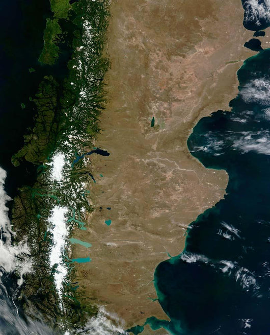 Satellite Patagonia Region South Wall Decal