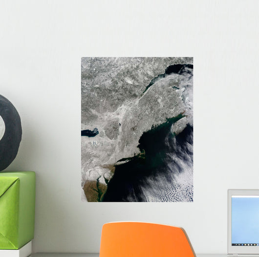 Satellite Snow Northeastern United Wall Decal