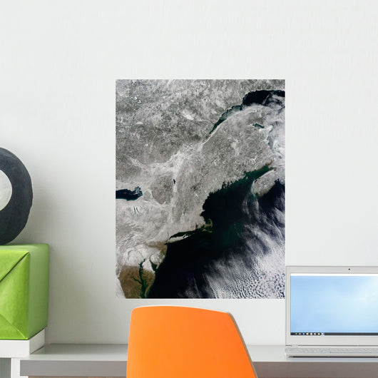 Satellite Snow Northeastern United Wall Decal