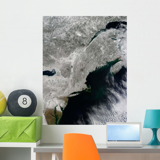 Satellite Snow Northeastern United Wall Decal