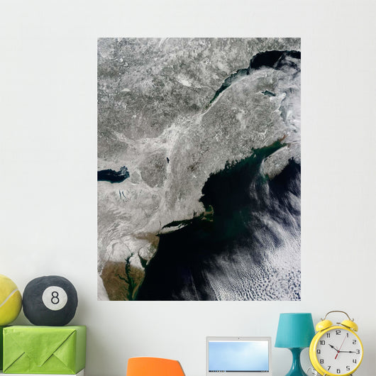 Satellite Snow Northeastern United Wall Decal