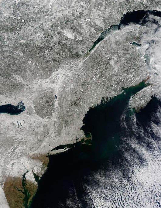 Satellite Snow Northeastern United Wall Decal