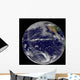 Satellite Image Earth Centered Wall Decal Design 2