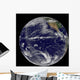 Satellite Image Earth Centered Wall Decal Design 2