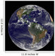 Full Earth Showing North Wall Decal Design 6