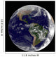 Full Earth Showing North Wall Decal Design 1