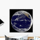 Satellite Image Earth Centered Wall Decal Design 1