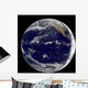 Satellite Image Earth Centered Wall Decal Design 1