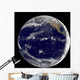Satellite Image Earth Centered Wall Decal Design 1