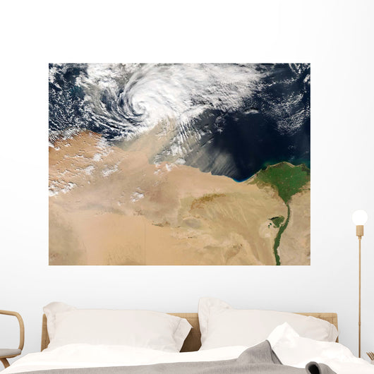 Satellite Dust Storm over Wall Decal Design 4