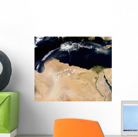 Satellite Dust Storm over Wall Decal Design 3