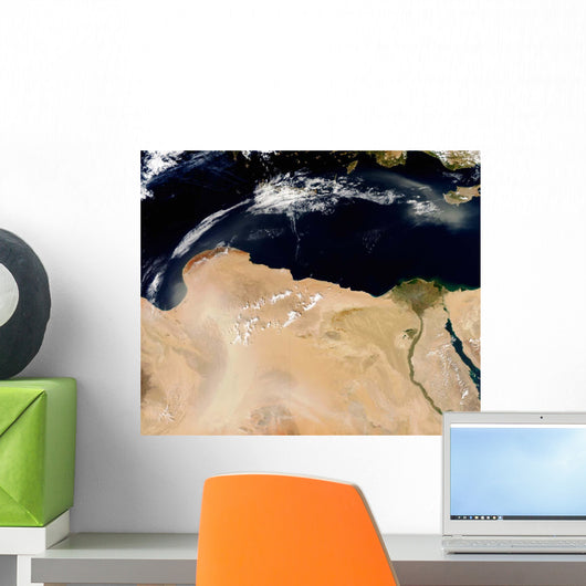 Satellite Dust Storm over Wall Decal Design 3