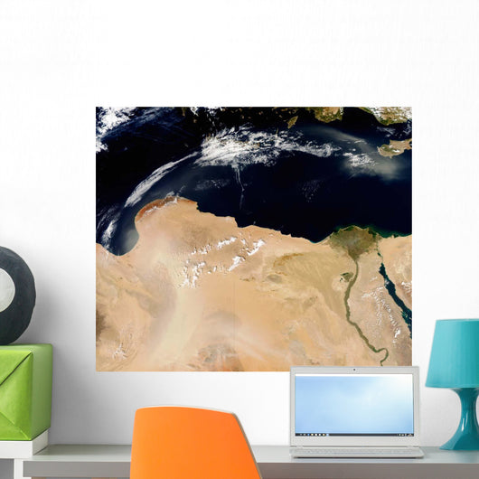 Satellite Dust Storm over Wall Decal Design 3