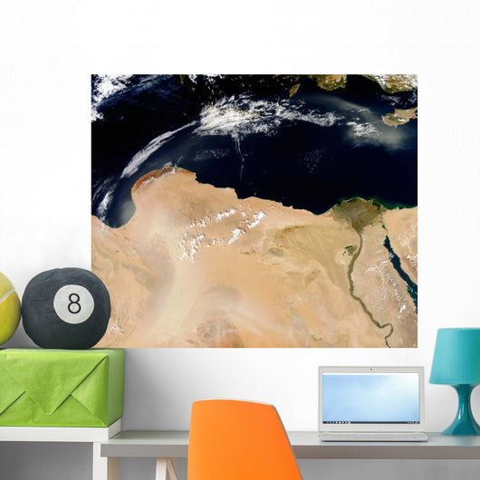 Satellite Dust Storm over Wall Decal Design 3