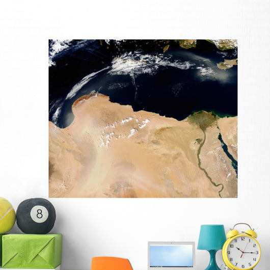 Satellite Dust Storm over Wall Decal Design 3