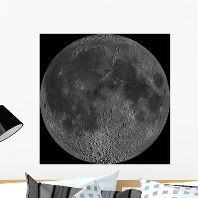 Mosaic Lunar Nearside Wall Decal shown on a wall