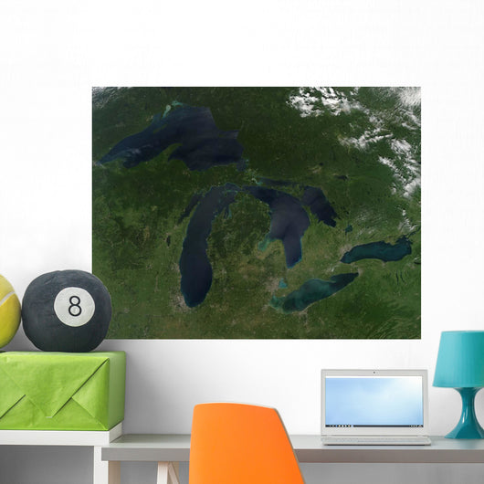 Satellite Great Lakes Wall Decal Design 1
